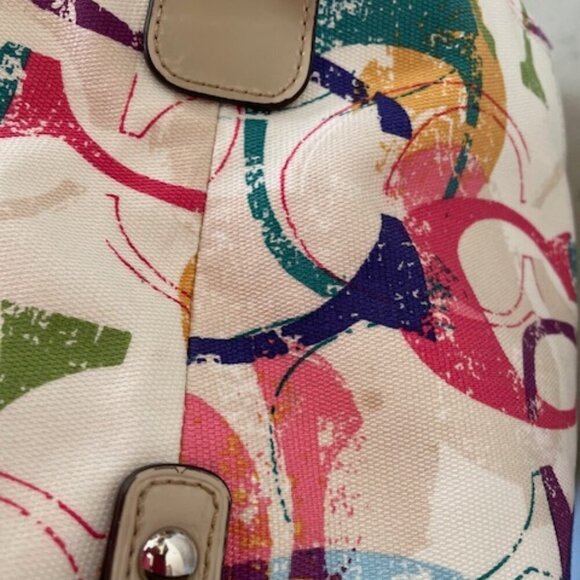 COACH Stamped Signature C Duffle Hobo Crossbody Shoulder Bag 31183E - Picture 13 of 17